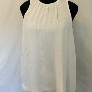 Vince Camuto White Textured Tank Top